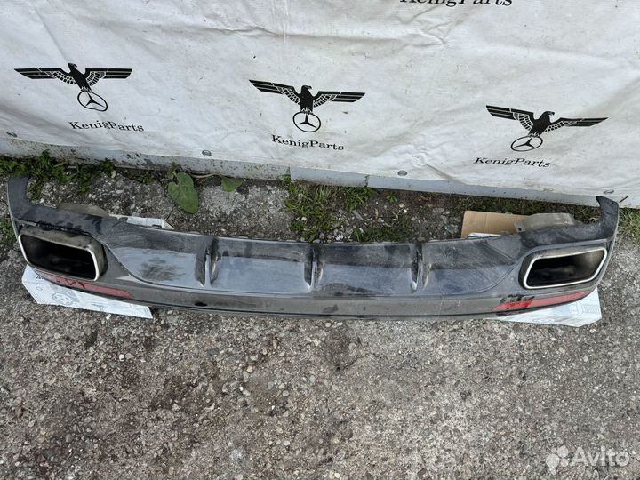 Дифузор бампера + насадки w217 c217 s-coupe