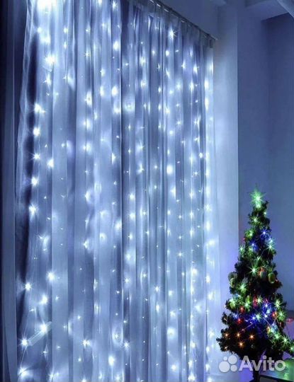 Гирлянда штора занавес на окна