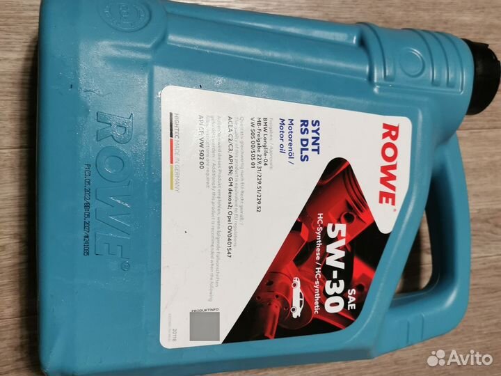 Масло моторное 5w30 rowe