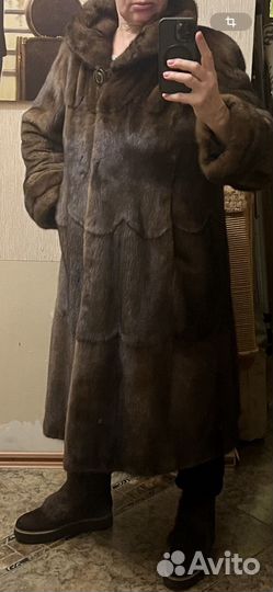 Шуба норкова натуральная женская 48-50 размер
