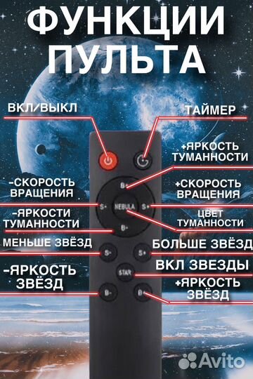 Ночник звездное небо космонавт