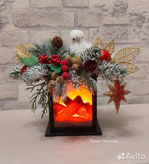 Камин декоративный новогодний