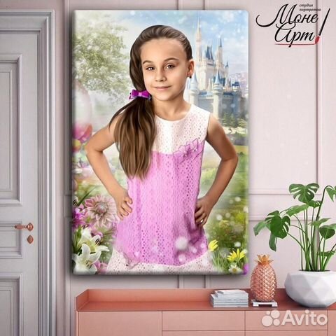 Портрет по фото на холсте