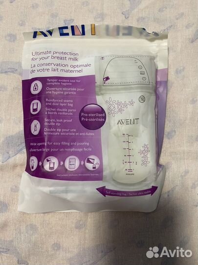 Пакеты для сбора и хранения грудного молока Avent