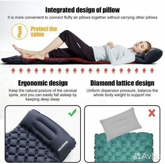 Матрас надувной складной водонепроницаемый