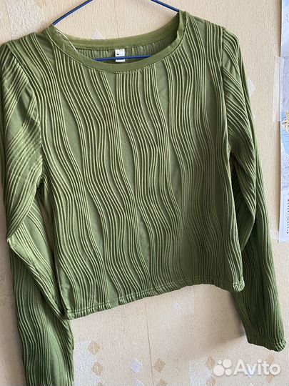 Лонгсливы зеленые/хаки