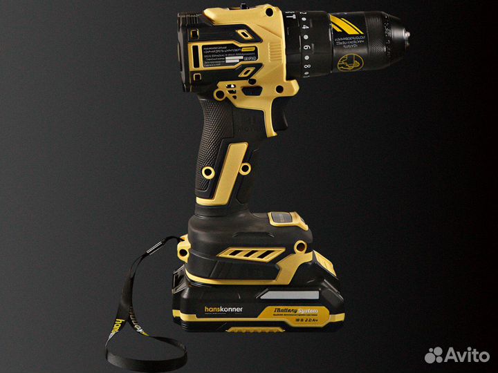 HCD2065blic Аккумуляторный шуруповерт Hanskonner