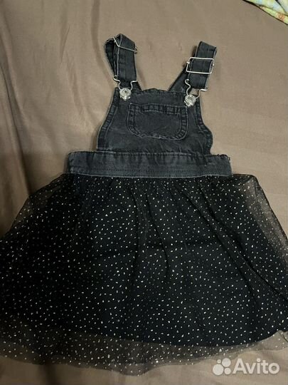 Джинсовый сарафан для девочки 86 92