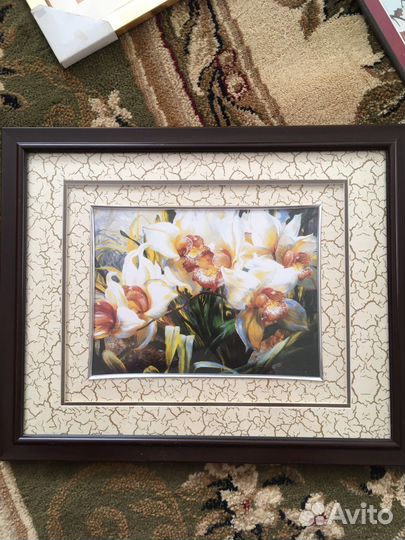 Репродукции на картоне,в рамках