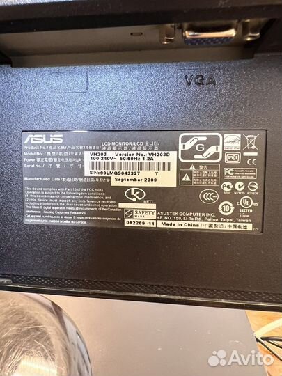 Монитор Asus VH203 20 дюймов