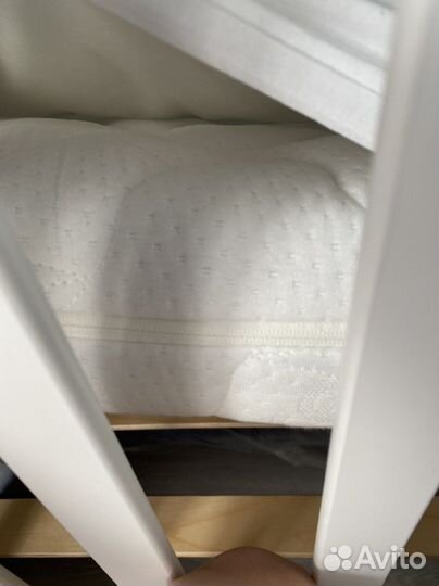 Детская кроватка с матрасом пикколо белая