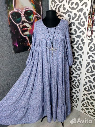 Платья хомут оверсайз до 62р