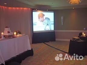 Диджей С базой караоке. проектор+ экран