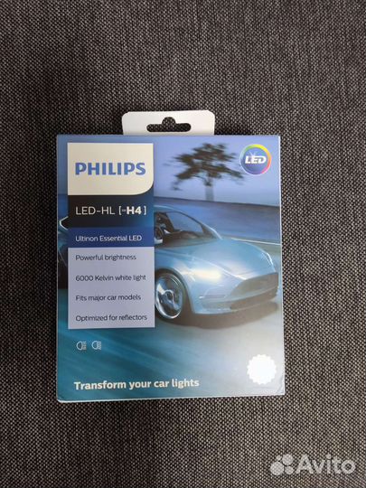 Лед лампы h4 philips ultinon essential
