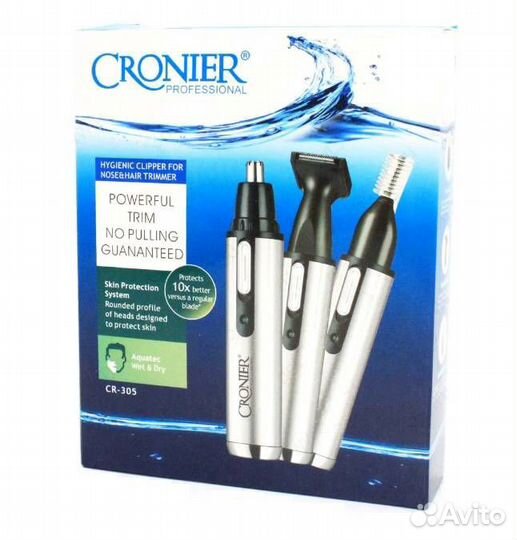 Триммер для бороды,носа и ушей 3в1 Cronier CR-305