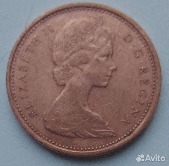 Монета Канадский цент 1968