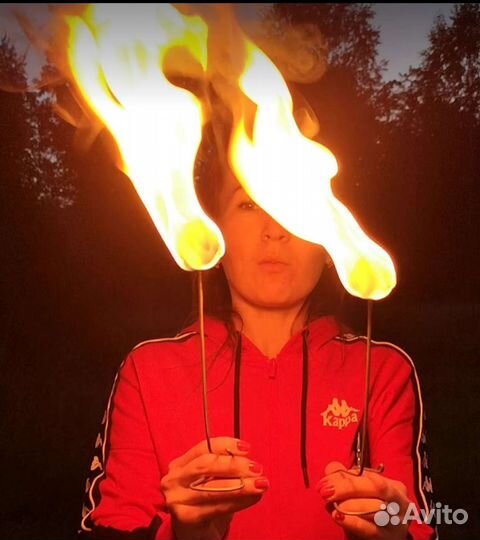 Огненный реквизит фаер шоу (трайбл) Палмы торчи