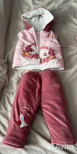 Утепленные Костюмы для девочки, жилетка, 70-74