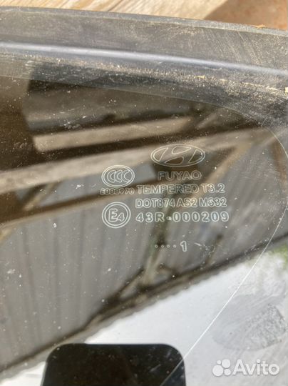 Стекло заднего крыла левое hyundai solaris 2011