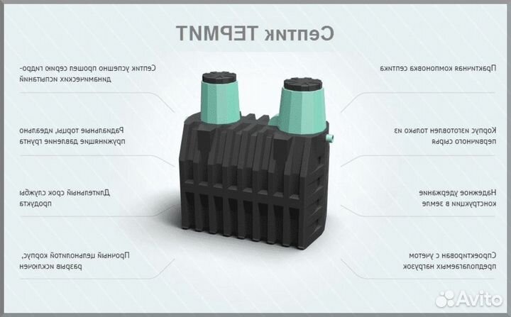 Установка септика. Рассрочка 12 мес