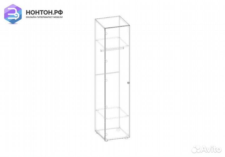 Пенал Мийа-3А ясень шимо светлый / белая шагрень