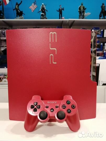 Очень редкая, прошитая PS3 Slim 320GB Red-обменяем