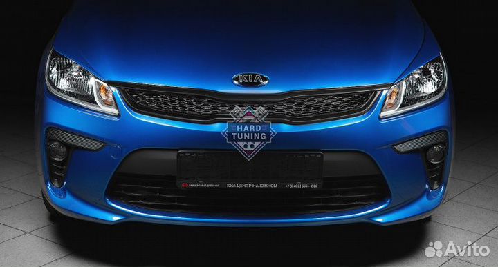 Решетка радиатора KIA RIO 4 антихром 2017-2020