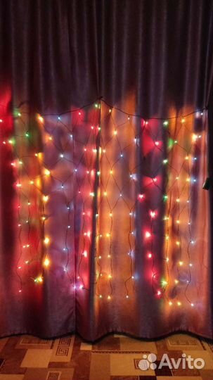 Сетка гирлянда новогодняя