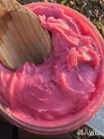 Мед-суфле с малиной