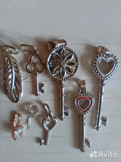 Подвески серебряные новые с бирками