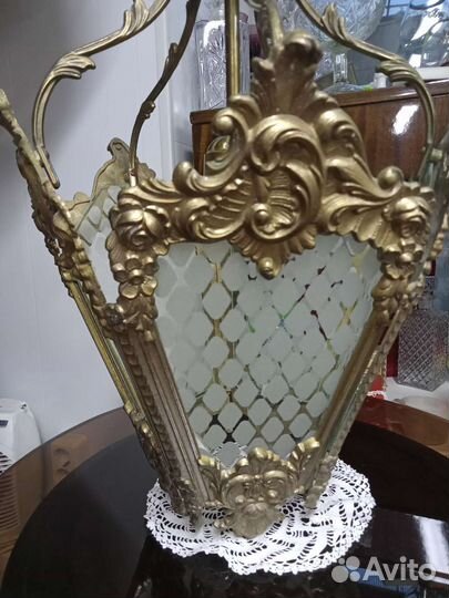 Люстра фонарь Бронза