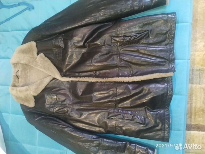 Кожаная дубленка мужская