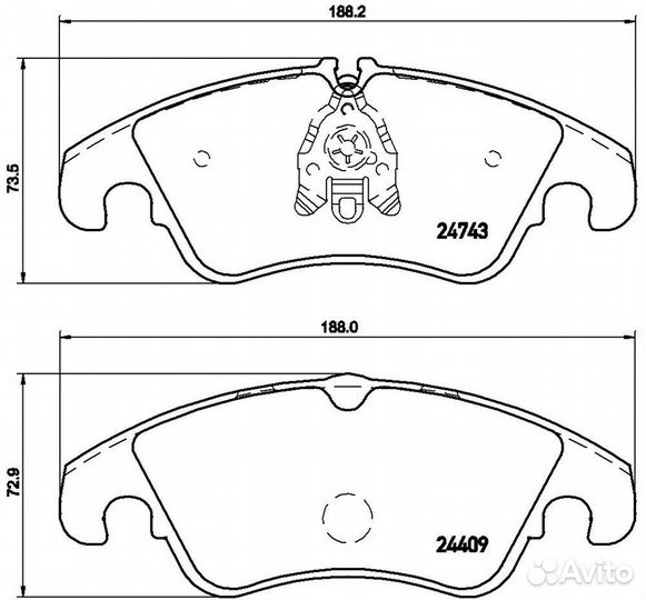 Brembo, P85098, Колодки тормозные audi A4/A5/A6/A7