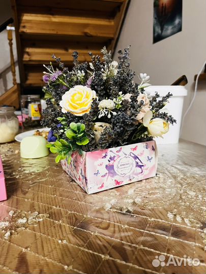 Букеты из мыла и лаванды
