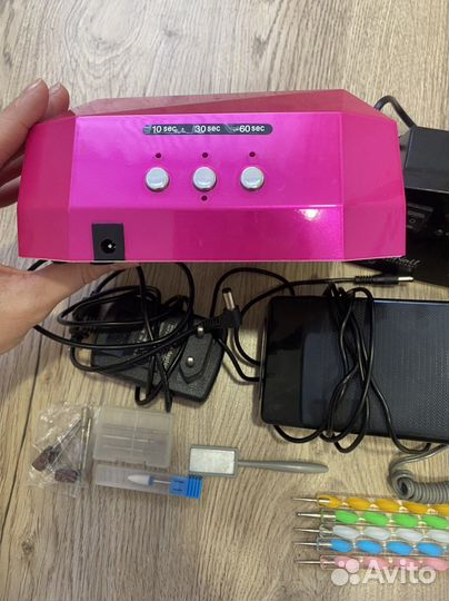 Набор для маникюра с лампой