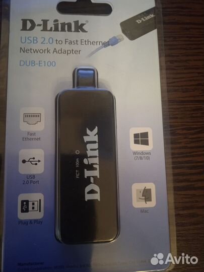 Сетевой адаптер D-Link DUB-E100