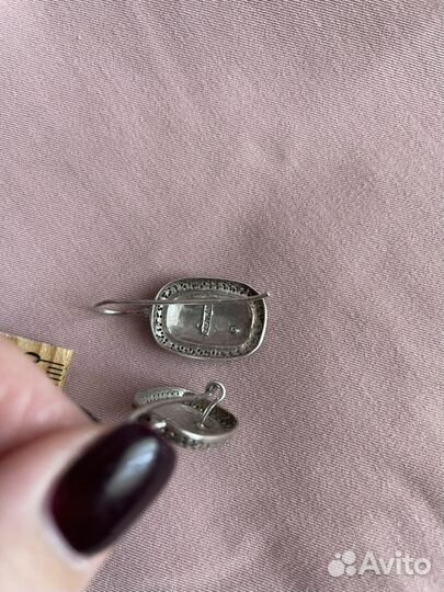 Серьги серебро