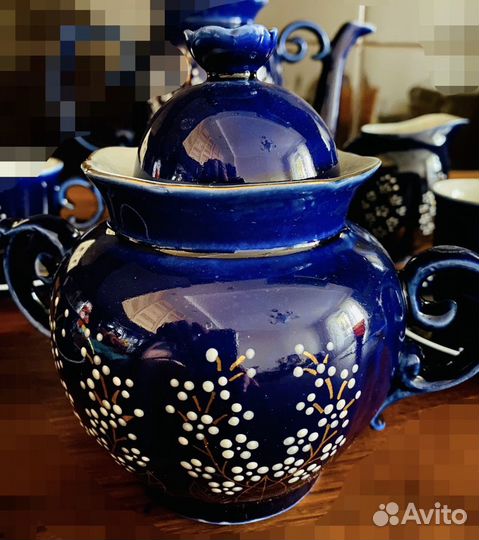 Сервиз кобальт Брoнницкий завод, kahla