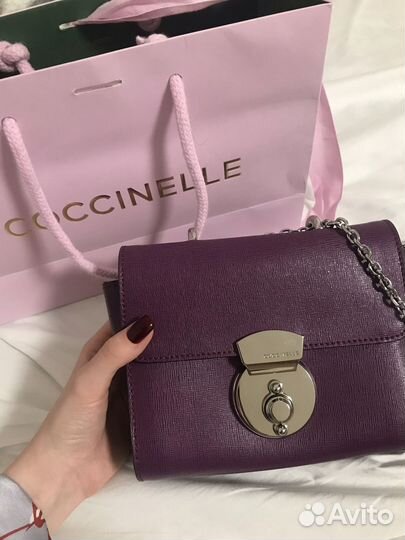 Сумка coccinelle joie mini фиолетовая