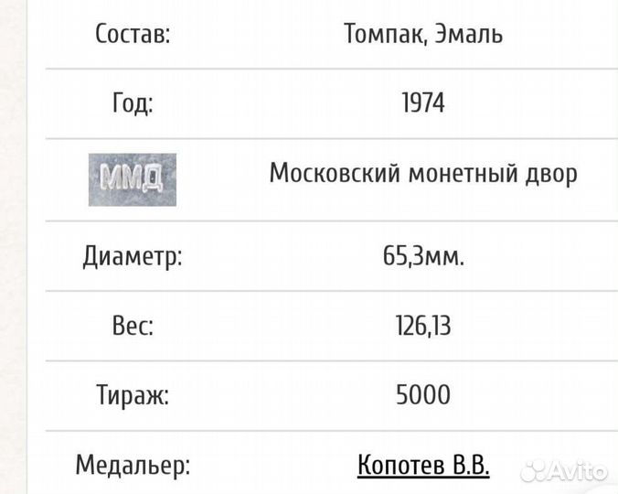 Медаль настольная 50 лет Киргизской СССР