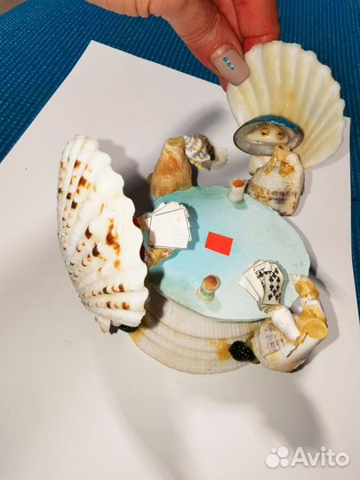 Покер ракушки винтаж поделка ручная работа