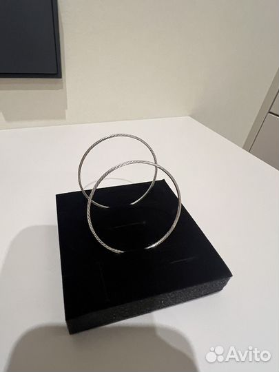 Серьги кольца серебро