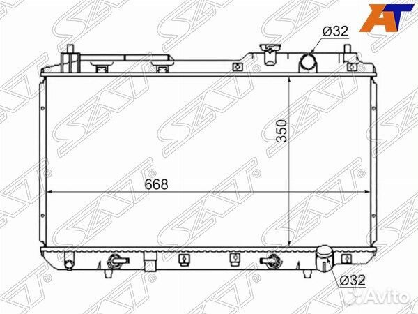 Радиатор honda CR-V, honda CR-V RD1 96-01, honda o