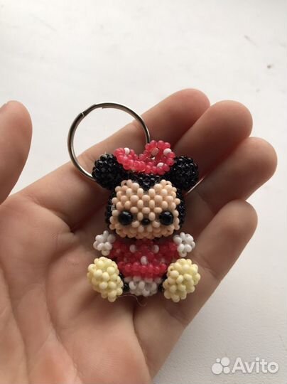 Амигуруми из бисера (мини маус) брелок