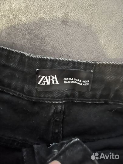 Шорты джинсовые черные zara