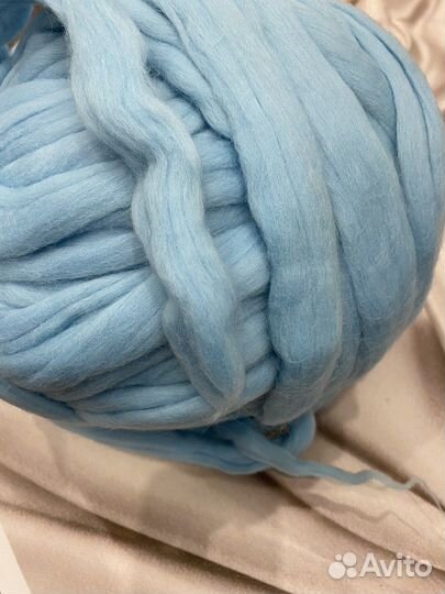 Пряжа для пледа толстая Меринос
