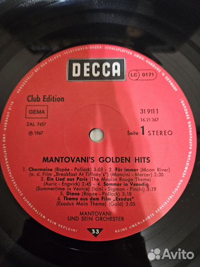 Mantovani Und Sein Orchester* – Mantovani's Golden