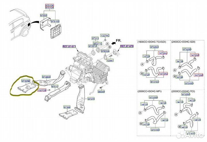 Воздуховод Kia Sportage QL G4nalh714830 2021