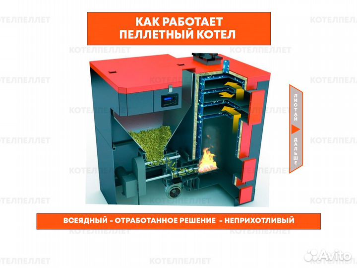 Пеллетный Котел с Ретортной Горелкой