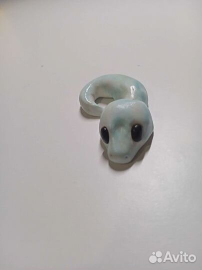 Голубая змея из полимерной глины, Голуба -жёлтая